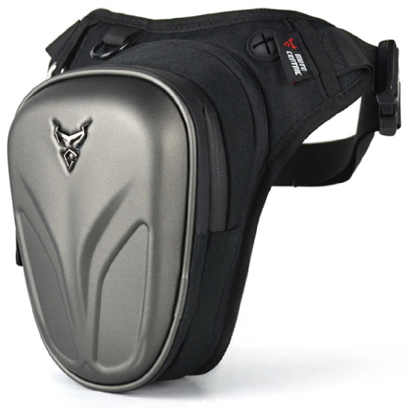 Sacoche de jambe moto semi-rigide