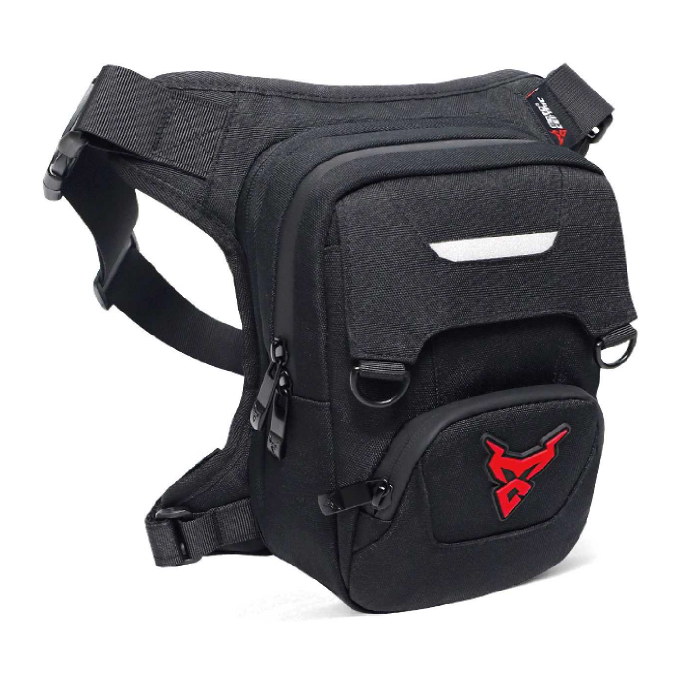 Sacoche de jambe moto extensible
