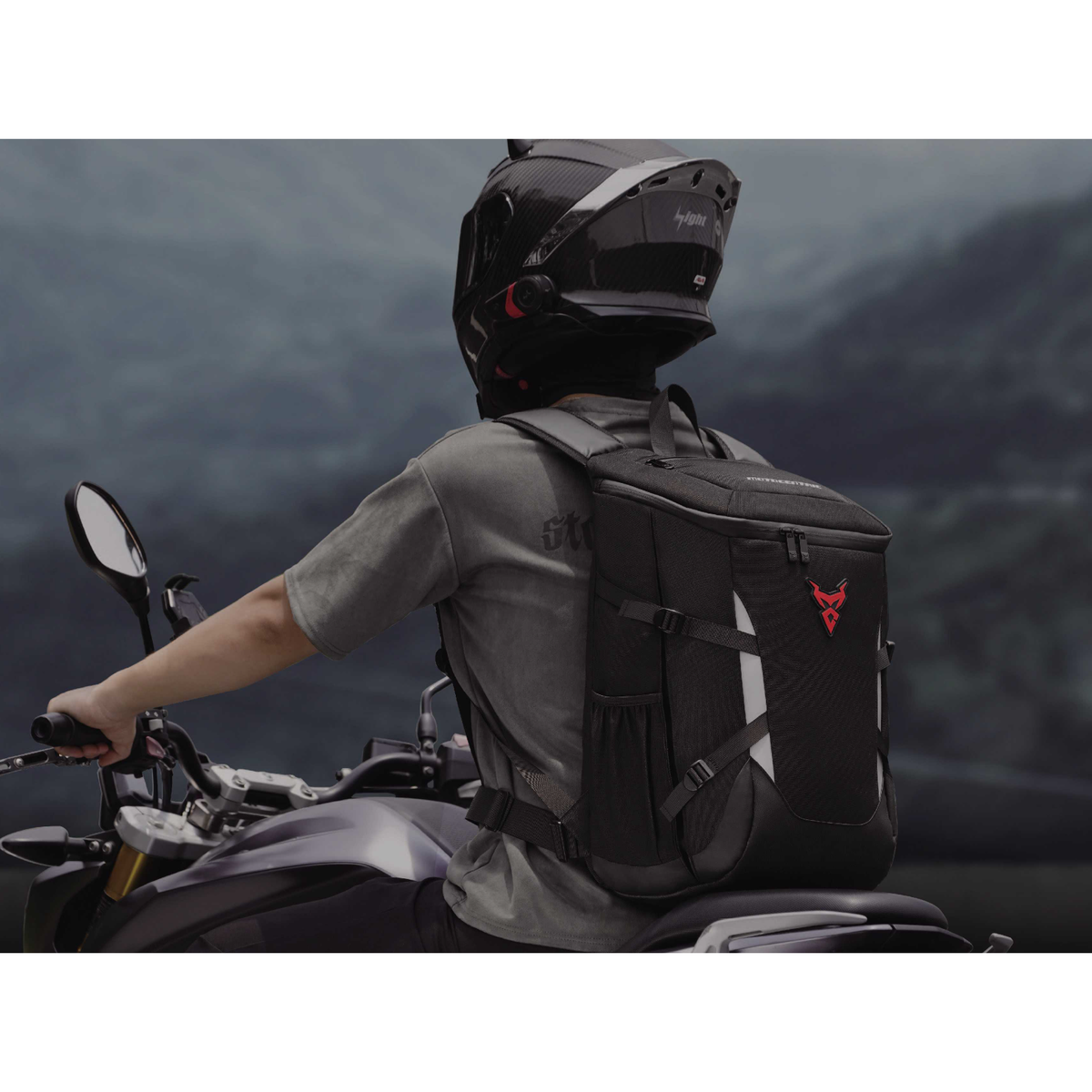 Sac à dos moto extensible 24–28 L