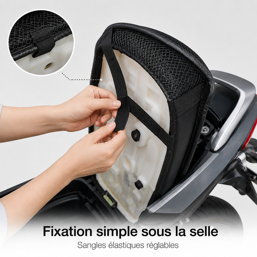 Couvre-selle Moto Respirant en Mesh 3D