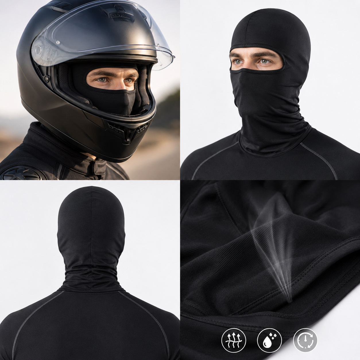 Cagoule moto respirante été