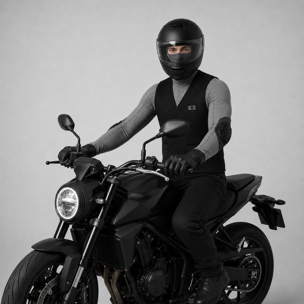 Gilet chauffant moto