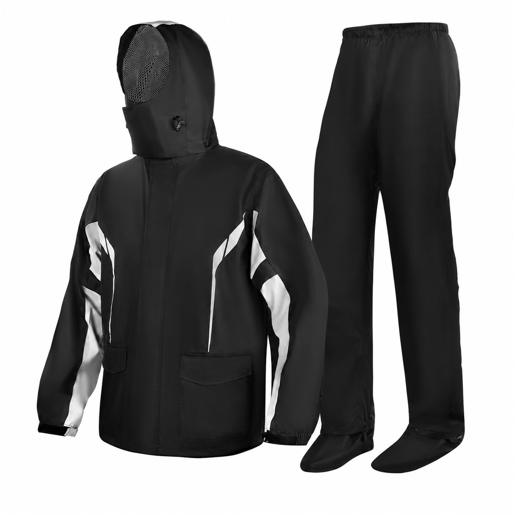 Ensemble de pluie moto imperméable avec signal LED