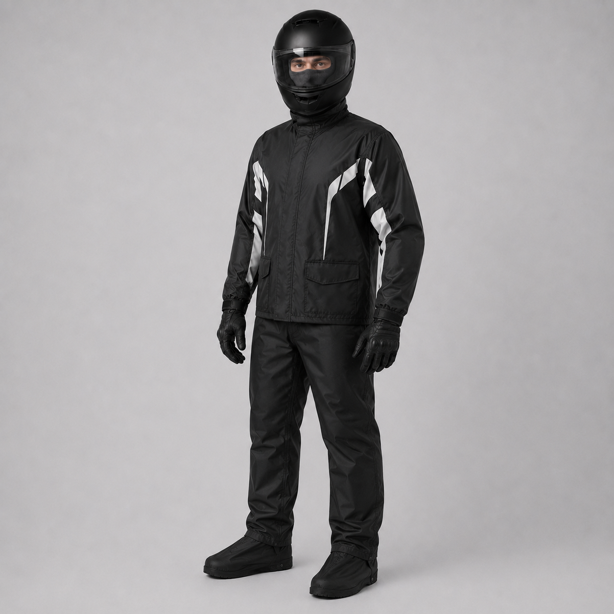Ensemble de pluie moto imperméable avec signal LED