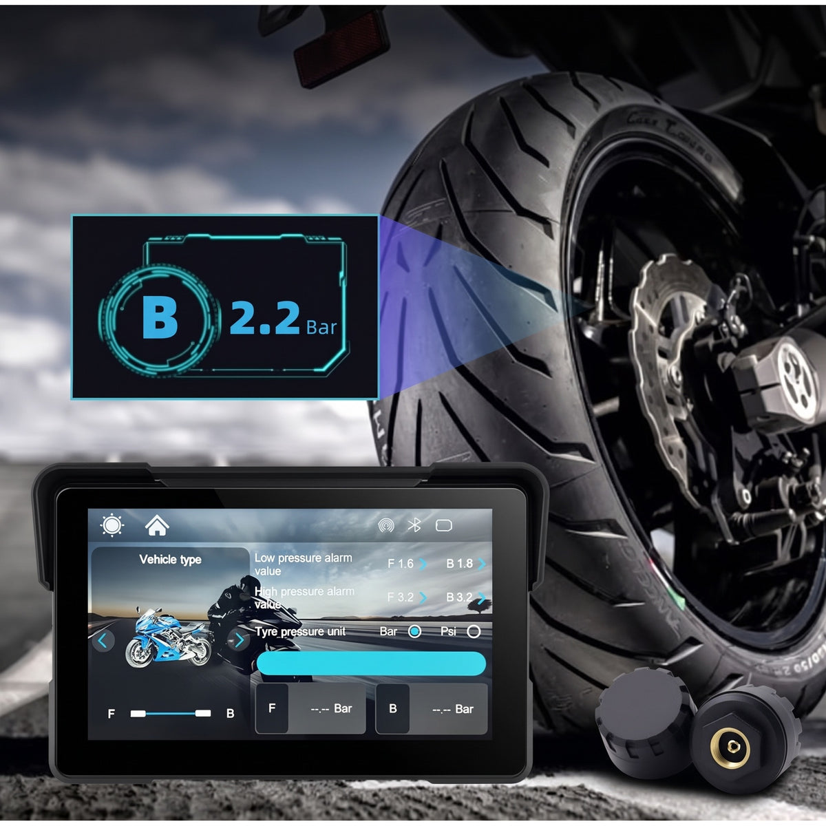 Écran CarPlay Moto 7" – Grand écran amovible