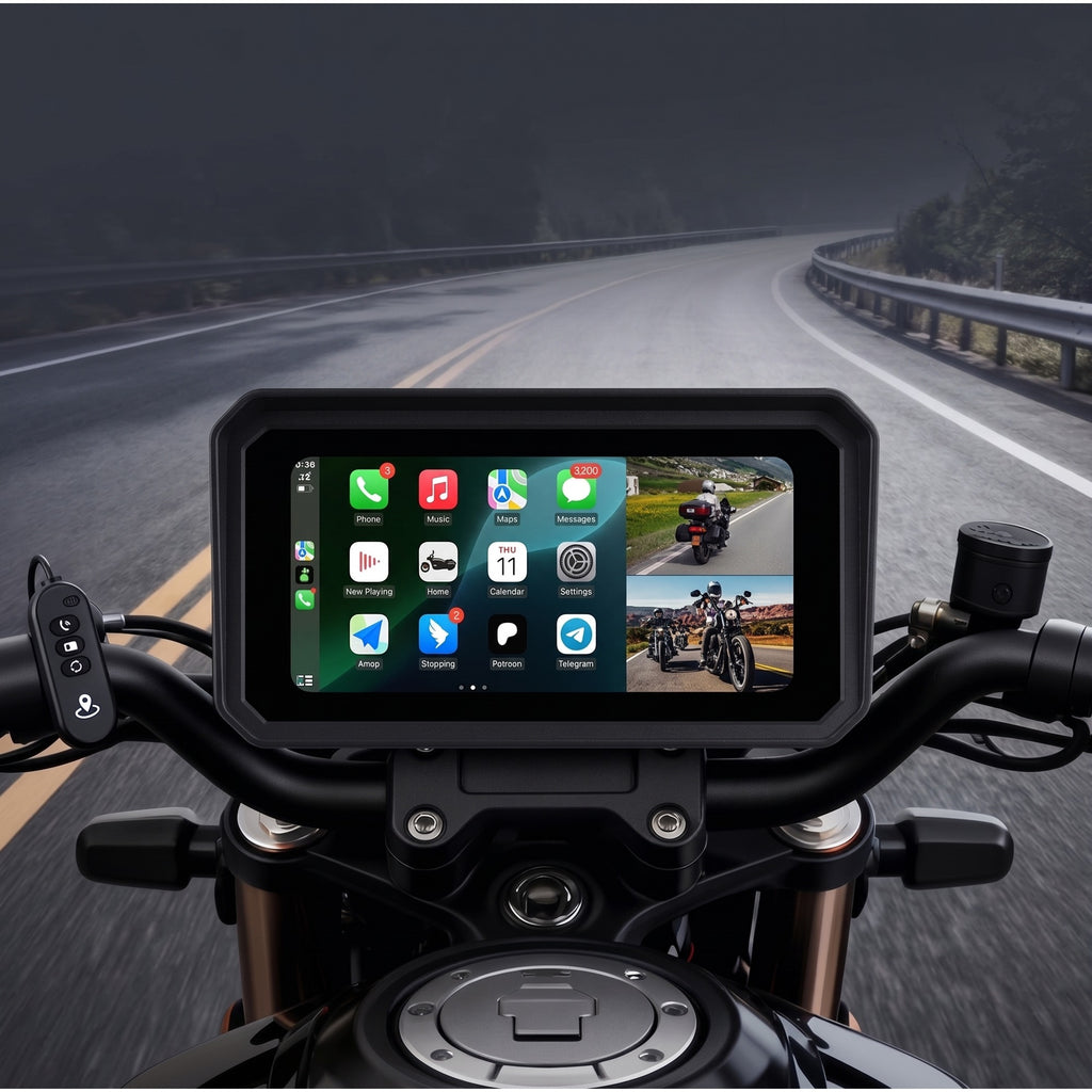 Écran CarPlay Moto 6,25" HD – Écran amovible