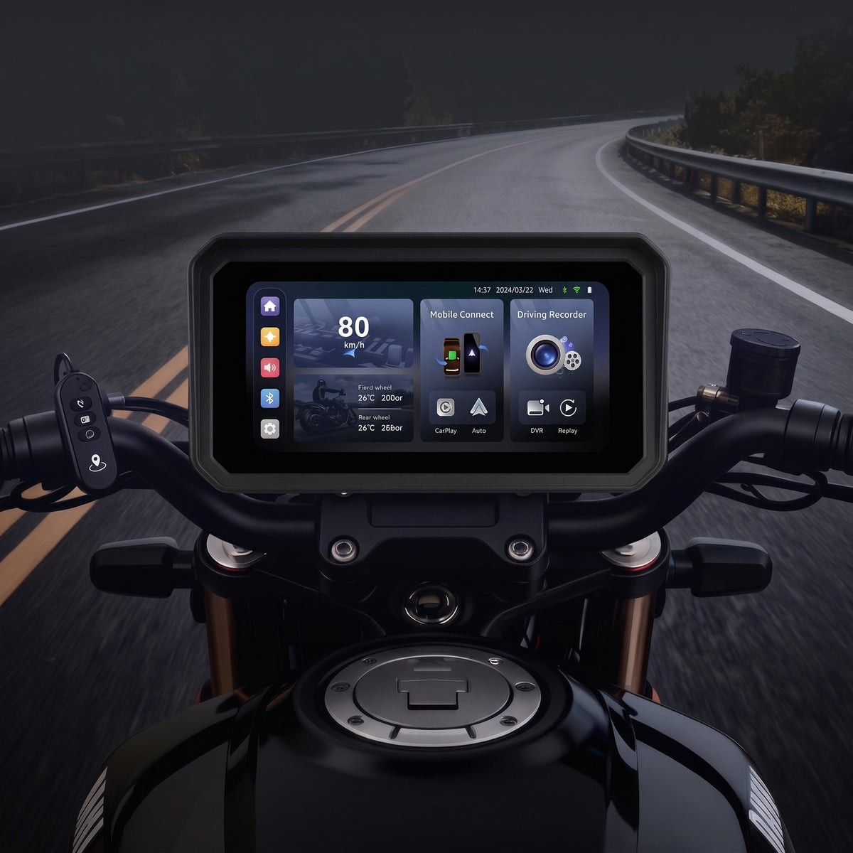 Écran CarPlay Moto 6,25" HD – Écran amovible