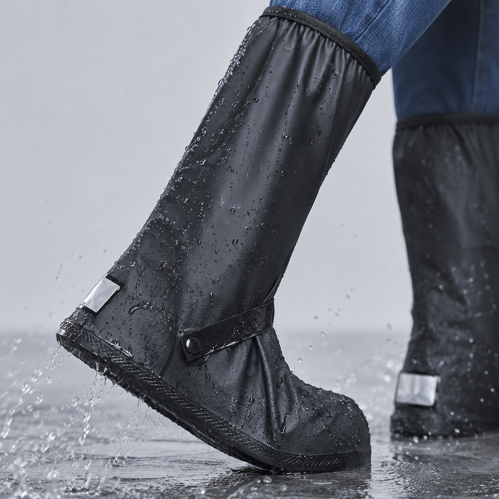Surchaussures de pluie moto hautes – Imperméables & antidérapantes