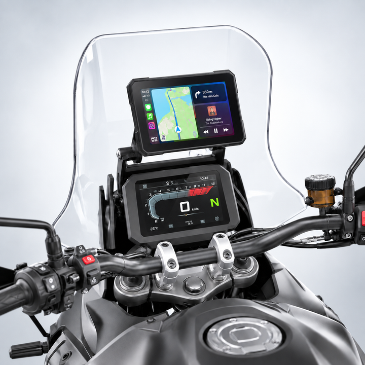 Écran CarPlay & Android Auto moto universel 5" – résistant à l'eau et amovible