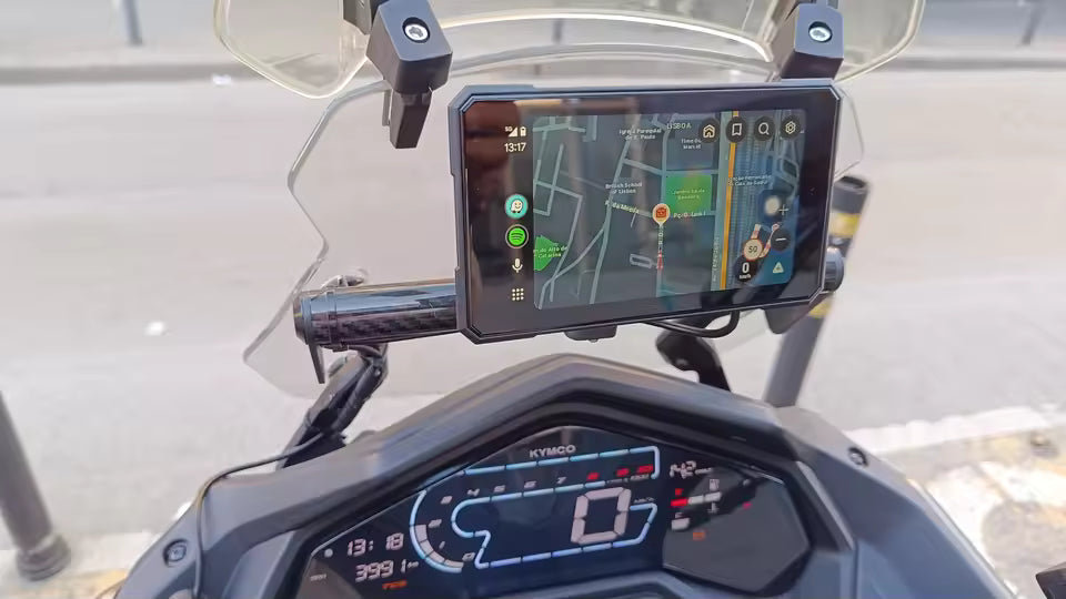 Écran CarPlay & Android Auto moto universel 5" – résistant à l'eau et amovible