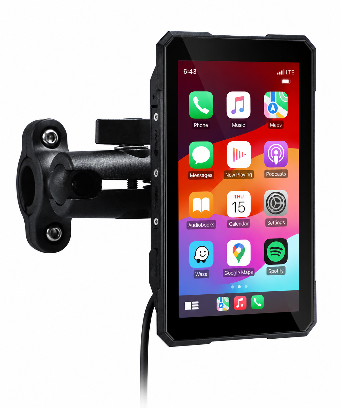 Écran CarPlay & Android Auto moto universel 5" – résistant à l'eau et amovible