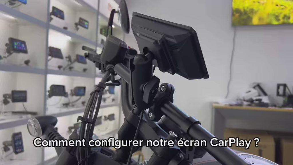 Écran CarPlay & Android Auto moto universel 5" – résistant à l'eau et amovible