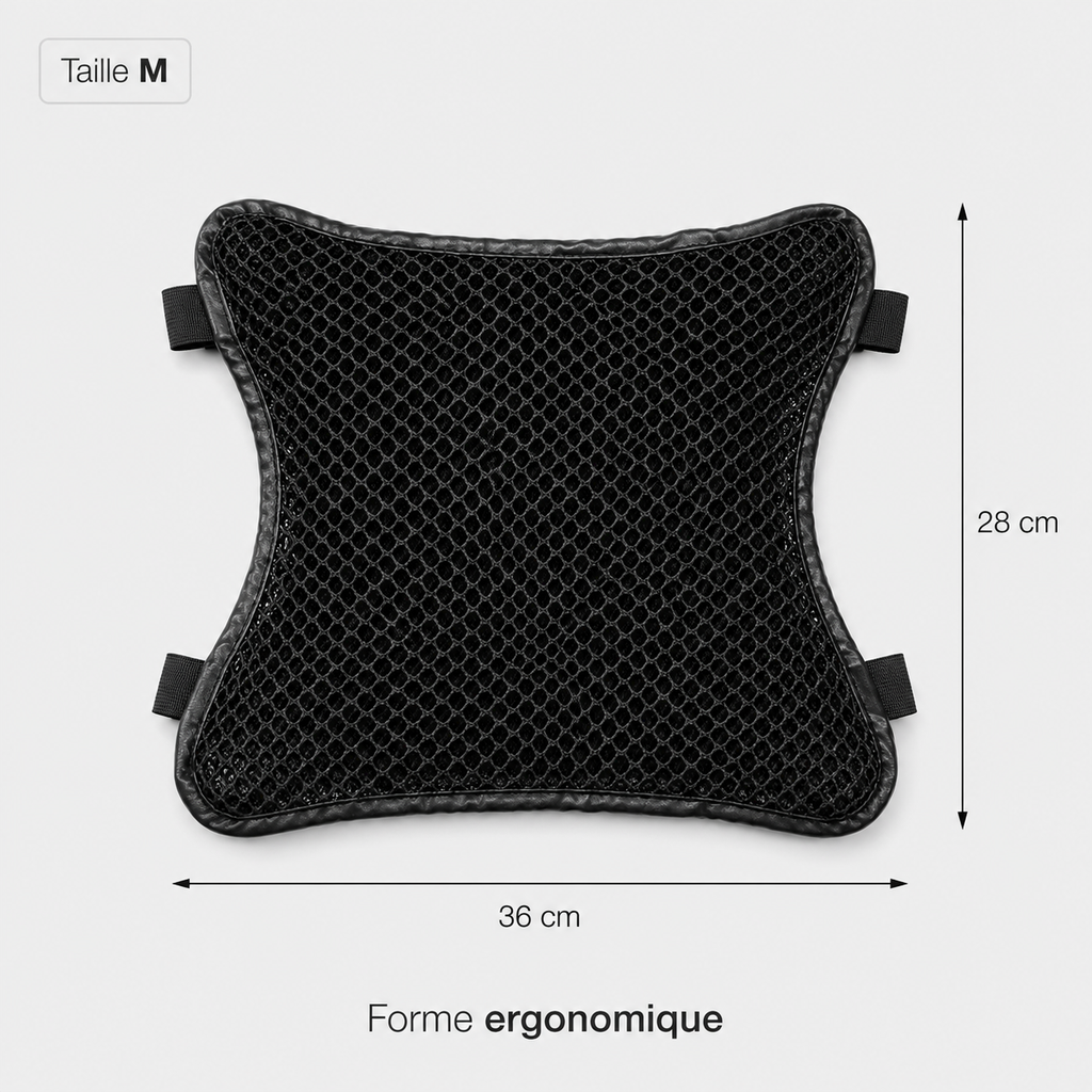 Couvre-selle Moto Respirant en Mesh 3D