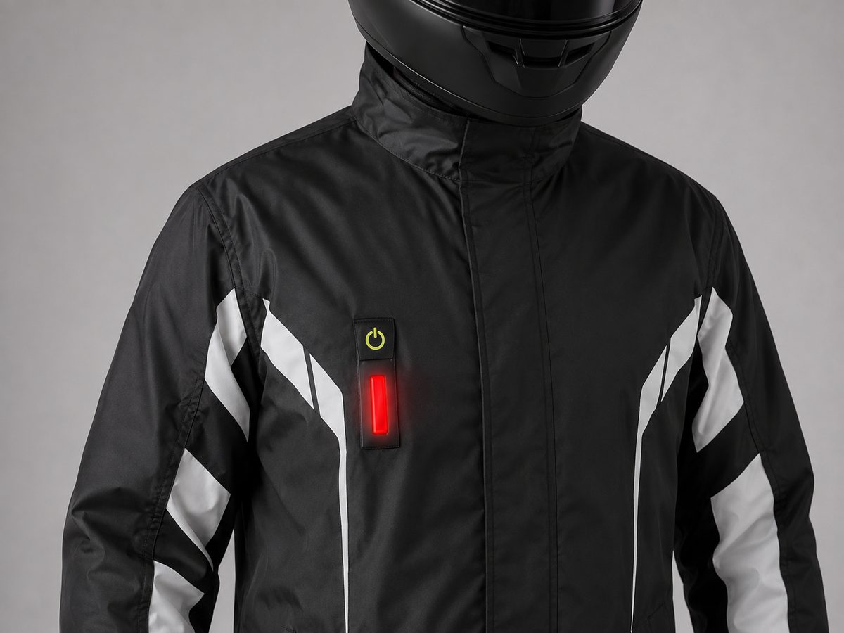 Ensemble de pluie moto imperméable avec signal LED